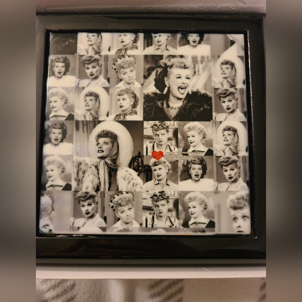Black and White Collage Wall Art with Red Accent